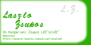 laszlo zsupos business card